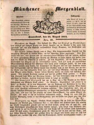 Münchener Morgenblatt Samstag 24. August 1844