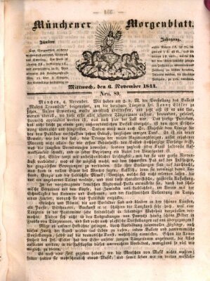Münchener Morgenblatt Mittwoch 6. November 1844