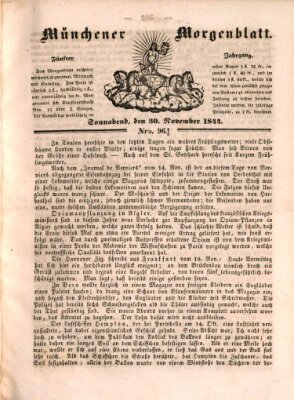Münchener Morgenblatt Samstag 30. November 1844