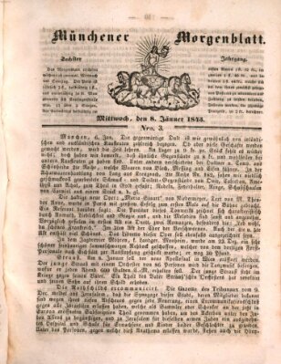 Münchener Morgenblatt Mittwoch 8. Januar 1845