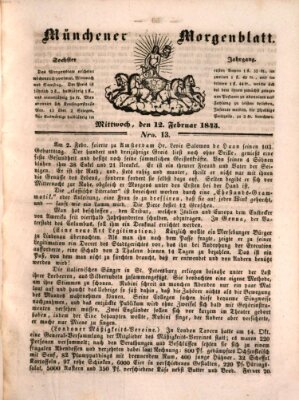 Münchener Morgenblatt Mittwoch 12. Februar 1845