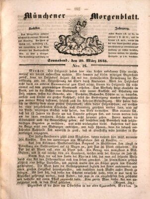 Münchener Morgenblatt Samstag 29. März 1845