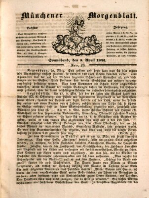 Münchener Morgenblatt Samstag 5. April 1845