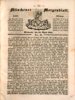 Münchener Morgenblatt Mittwoch 23. April 1845