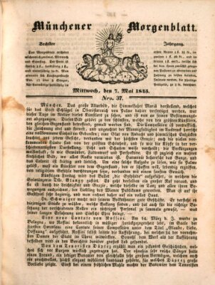 Münchener Morgenblatt Mittwoch 7. Mai 1845