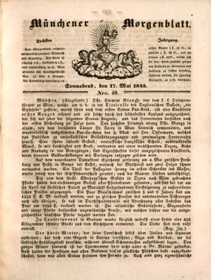 Münchener Morgenblatt Samstag 17. Mai 1845