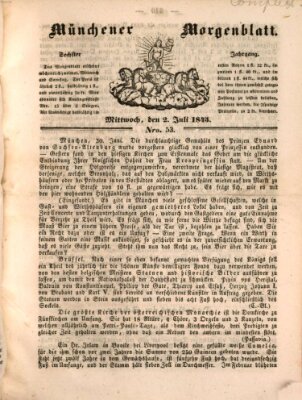 Münchener Morgenblatt Mittwoch 2. Juli 1845