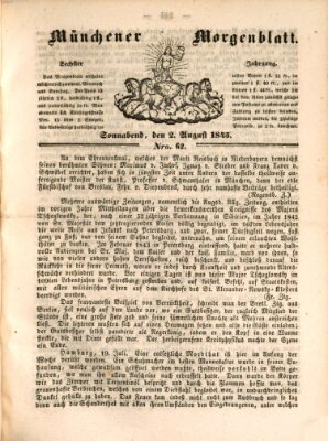 Münchener Morgenblatt Samstag 2. August 1845