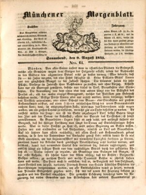 Münchener Morgenblatt Samstag 9. August 1845