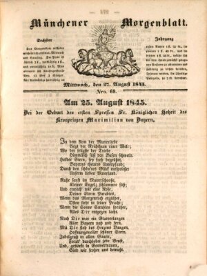 Münchener Morgenblatt Mittwoch 27. August 1845