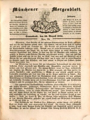 Münchener Morgenblatt Samstag 30. August 1845