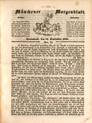 Münchener Morgenblatt Samstag 13. September 1845