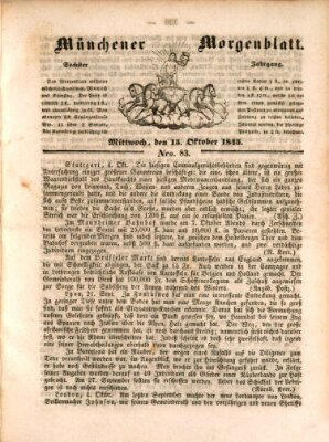 Münchener Morgenblatt Mittwoch 15. Oktober 1845