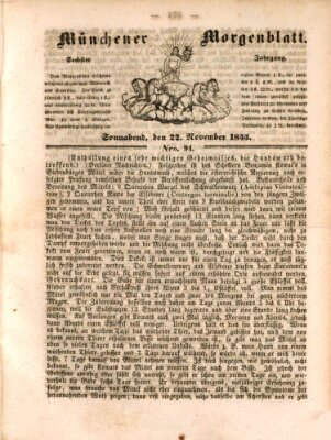 Münchener Morgenblatt Samstag 22. November 1845