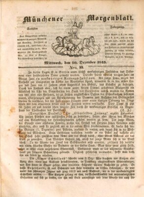 Münchener Morgenblatt Mittwoch 10. Dezember 1845