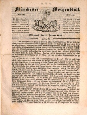 Münchener Morgenblatt Mittwoch 7. Januar 1846