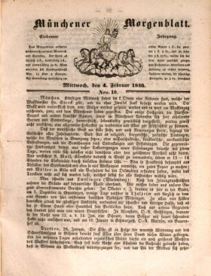 Münchener Morgenblatt Mittwoch 4. Februar 1846