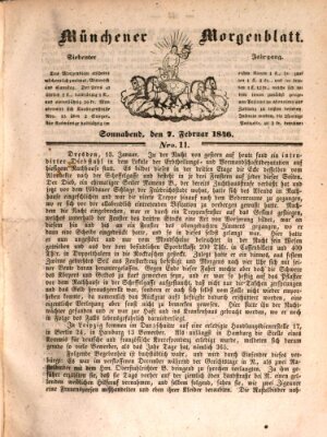 Münchener Morgenblatt Samstag 7. Februar 1846