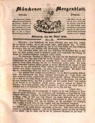 Münchener Morgenblatt Mittwoch 29. April 1846