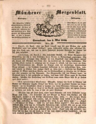 Münchener Morgenblatt Samstag 2. Mai 1846