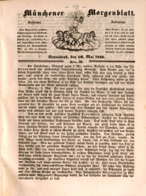 Münchener Morgenblatt Samstag 16. Mai 1846