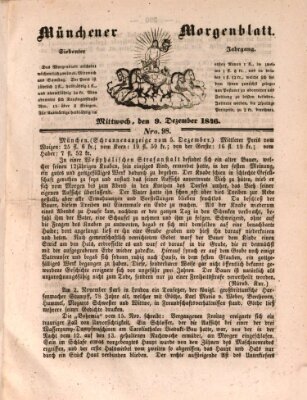 Münchener Morgenblatt Mittwoch 9. Dezember 1846