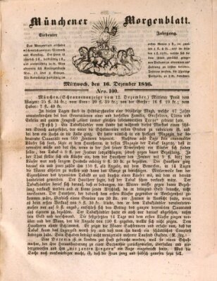 Münchener Morgenblatt Mittwoch 16. Dezember 1846