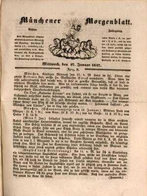 Münchener Morgenblatt Mittwoch 27. Januar 1847