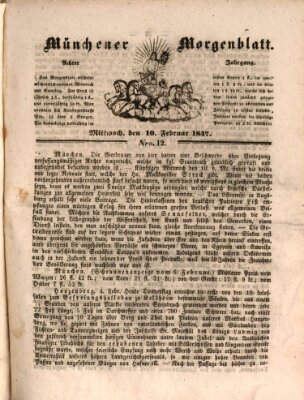 Münchener Morgenblatt Mittwoch 10. Februar 1847