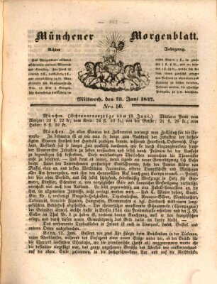 Münchener Morgenblatt Mittwoch 23. Juni 1847