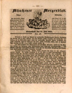 Münchener Morgenblatt Samstag 17. Juli 1847