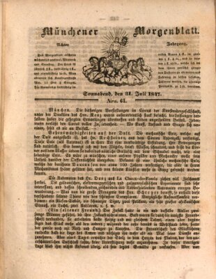 Münchener Morgenblatt Samstag 31. Juli 1847