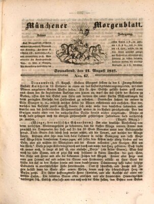 Münchener Morgenblatt Samstag 21. August 1847