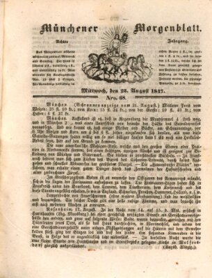 Münchener Morgenblatt Mittwoch 25. August 1847