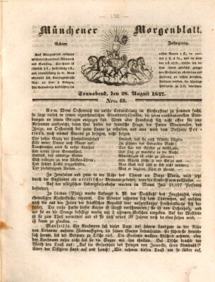 Münchener Morgenblatt Samstag 28. August 1847