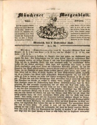 Münchener Morgenblatt Mittwoch 1. September 1847