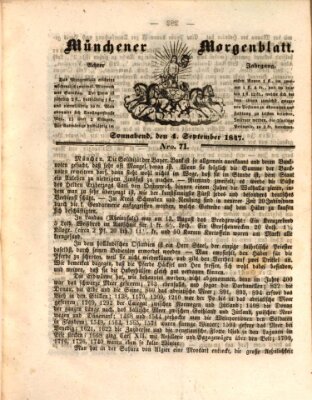 Münchener Morgenblatt Samstag 4. September 1847