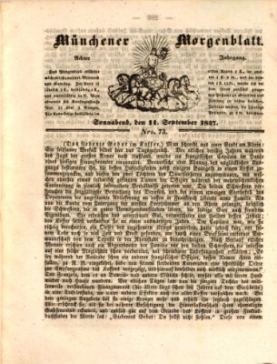 Münchener Morgenblatt Samstag 11. September 1847