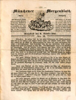 Münchener Morgenblatt Samstag 9. Oktober 1847