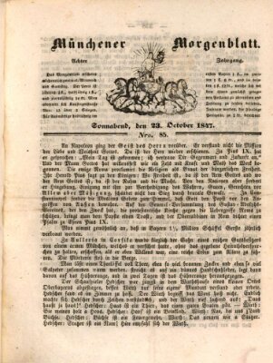 Münchener Morgenblatt Samstag 23. Oktober 1847