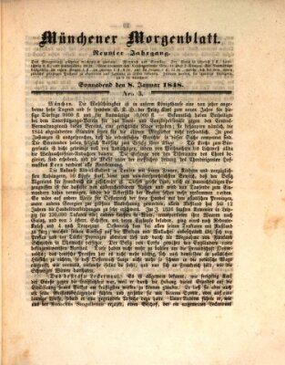 Münchener Morgenblatt Samstag 8. Januar 1848