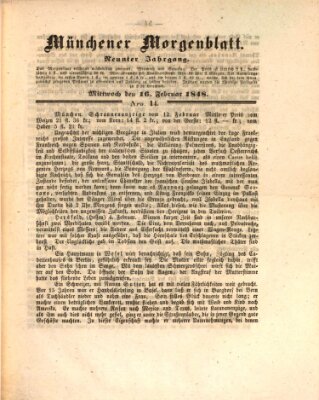 Münchener Morgenblatt Mittwoch 16. Februar 1848