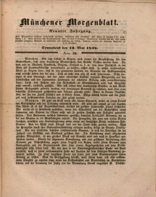 Münchener Morgenblatt Samstag 13. Mai 1848