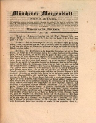 Münchener Morgenblatt Mittwoch 24. Mai 1848