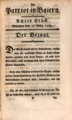 Der Patriot in Baiern Freitag 17. März 1769