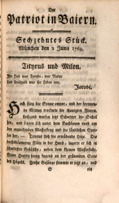 Der Patriot in Baiern Freitag 2. Juni 1769