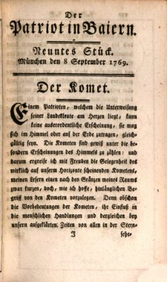 Der Patriot in Baiern Freitag 8. September 1769