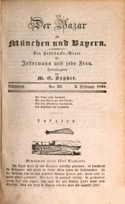 Der Bazar für München und Bayern Mittwoch 3. Februar 1830