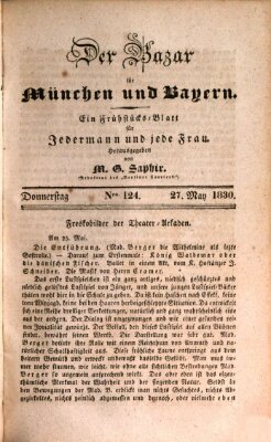 Der Bazar für München und Bayern Donnerstag 27. Mai 1830