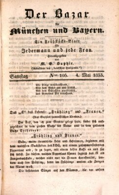 Der Bazar für München und Bayern Samstag 4. Mai 1833